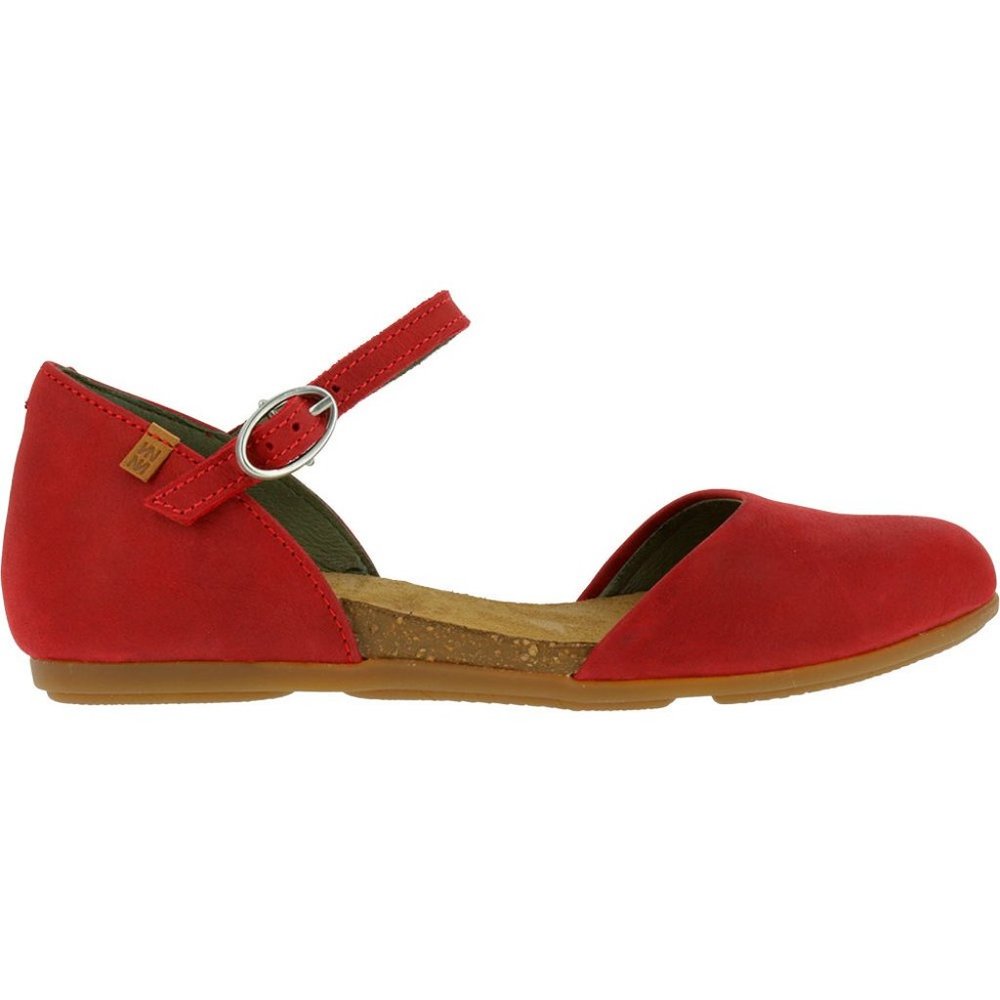 Coral Red Suede El Naturalista Maryjanes